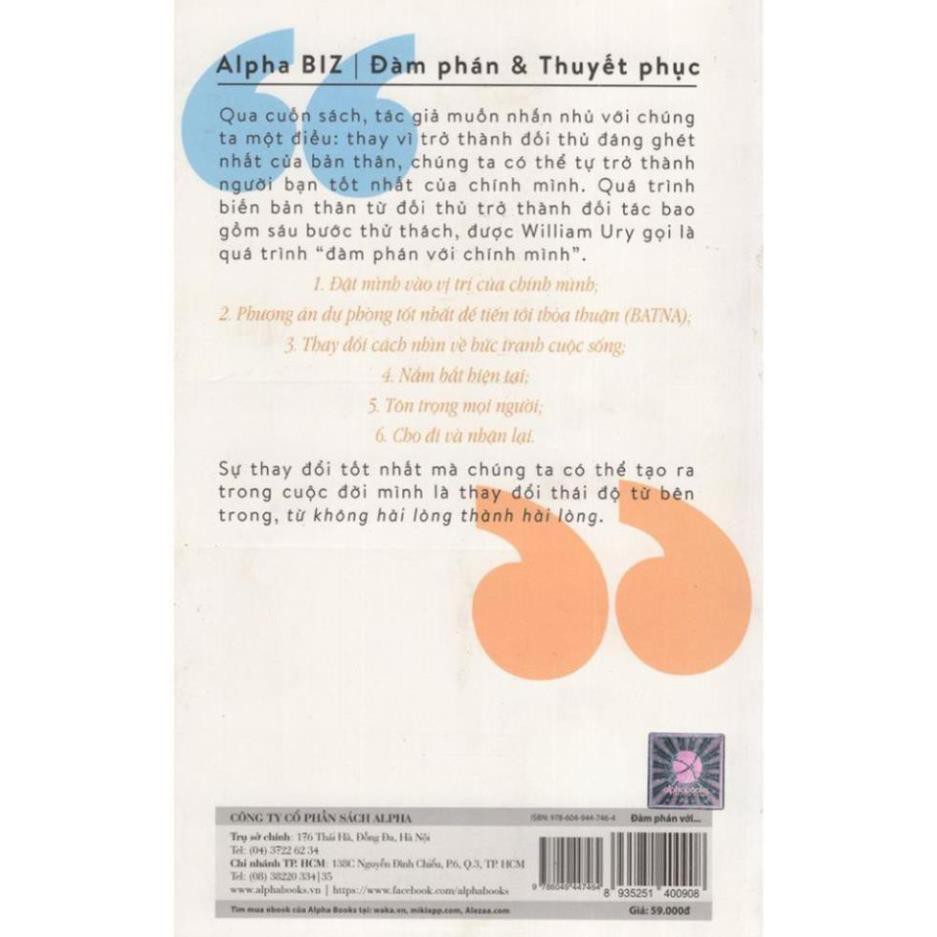 Sách - Đàm Phán Với Chính Mình [Alphabooks]