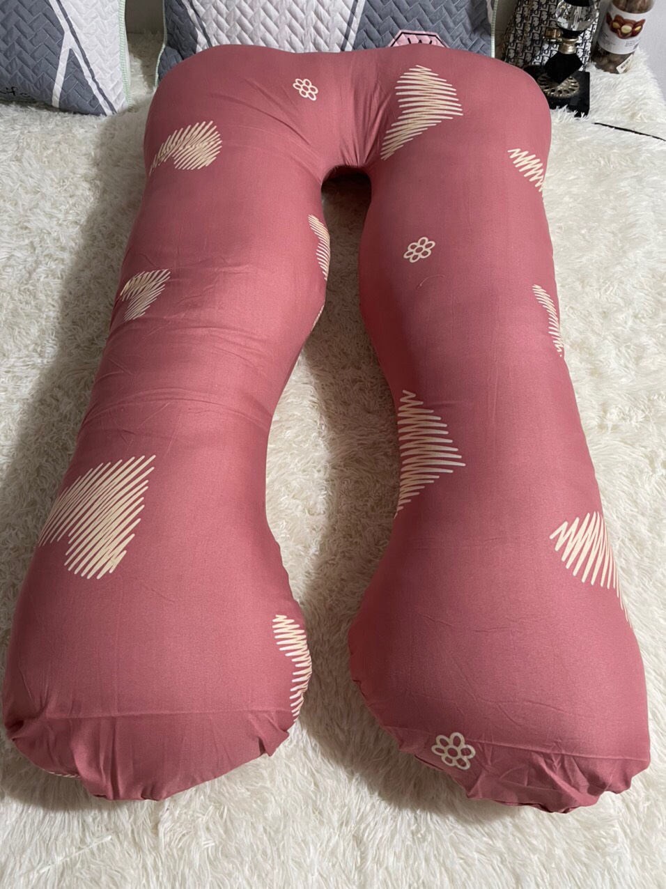gối ôm chữ u cho bà bầu( hàng cotton)