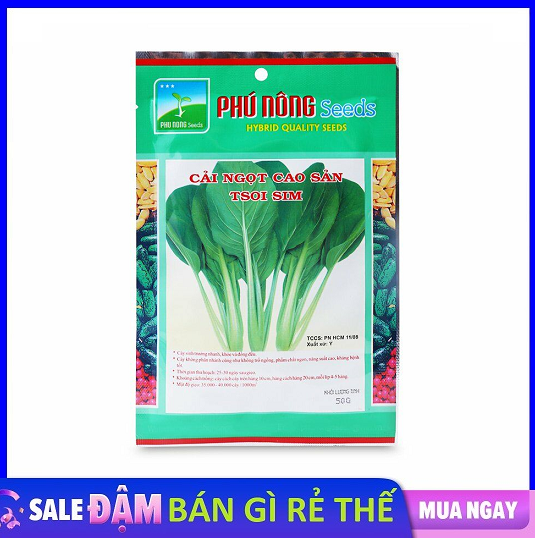 HẠT GIỐNG CẢI NGỌT PHÚ NÔNG 50GR