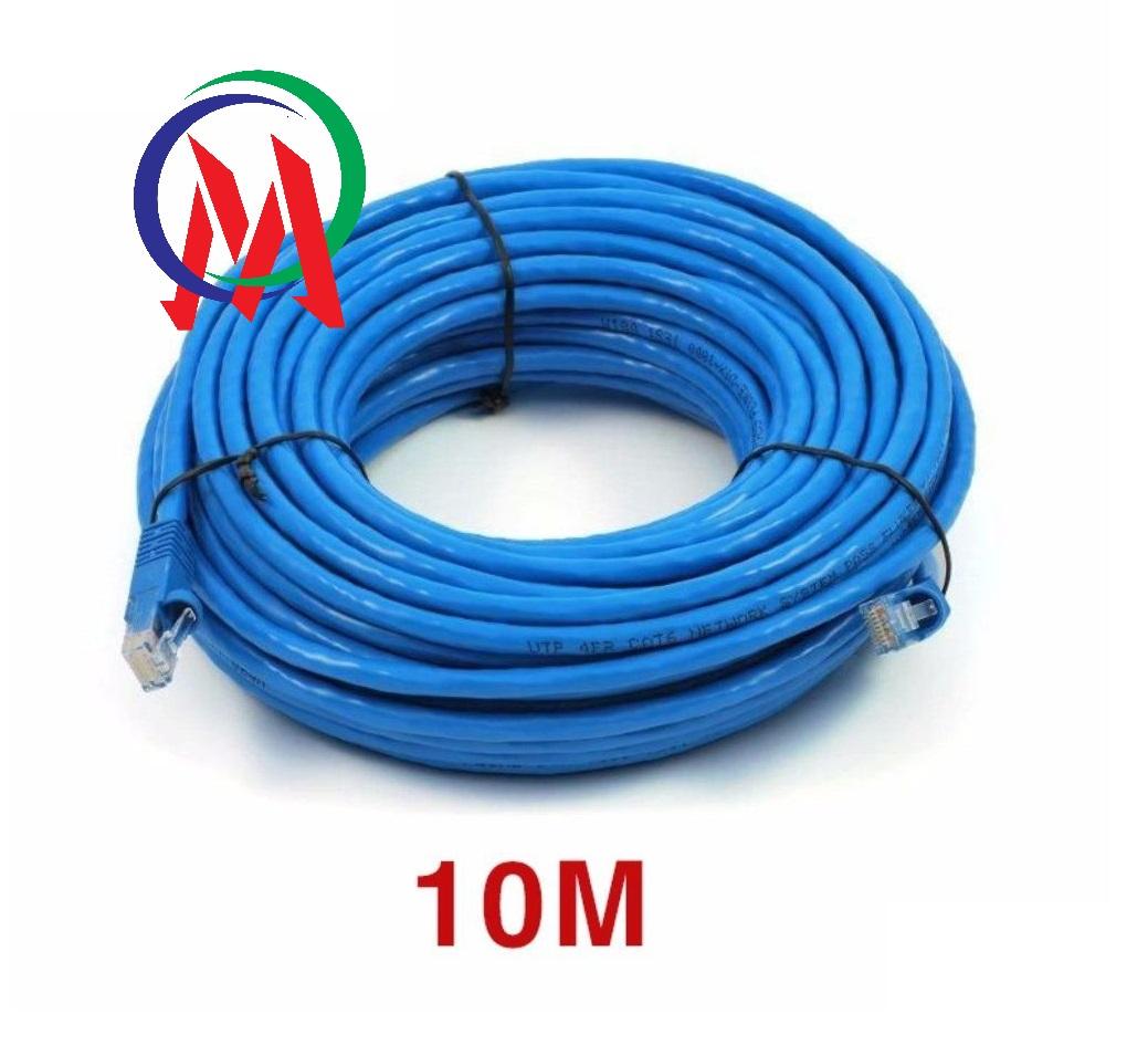 ( Bấm Sẵn 2 Đầu ) Cáp Mạng UTP Cat 5E Dây Xanh Cable Lan UTP Cat 5E - 10m