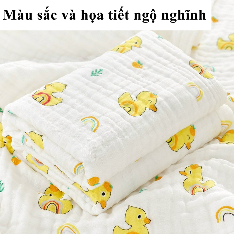 Khăn tắm, chăn đắp xô 6 lớp nhăn (KT 105x110cm)