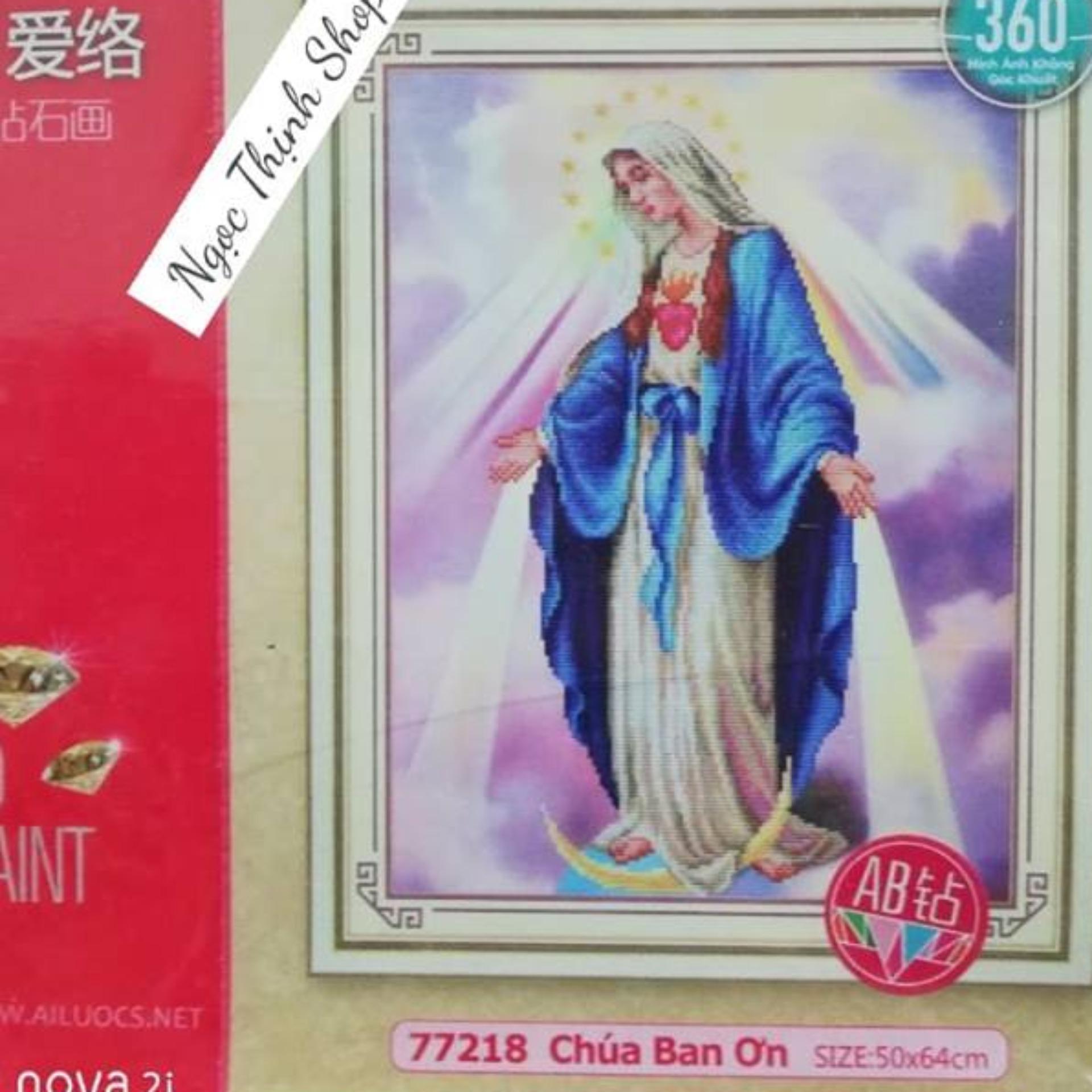 Tranh đính đá chúa ban ơn 77218 -kíchthước: 64x50cm