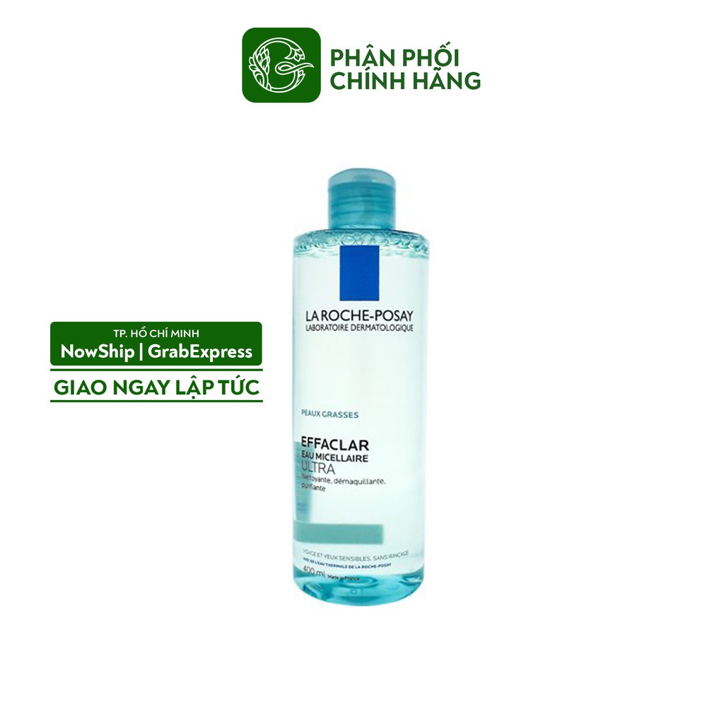 [HCM]Nước tẩy trang làm sạch sâu và kiểm soát bã nhờn cho da dầu và da mụn La Roche Posay Effaclar Micellar Water 400ml