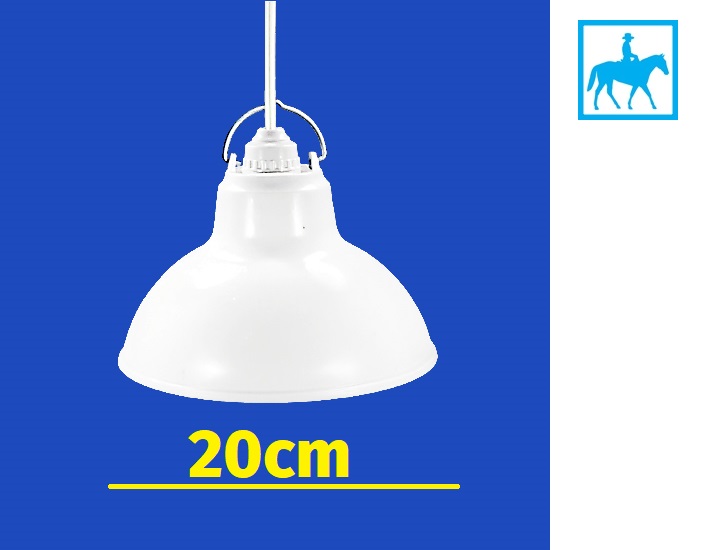 Bộ Chao đèn Chụp đèn Chóa đèn nhựa trắng ngoài trời 20cm và đui E27 Kín nước