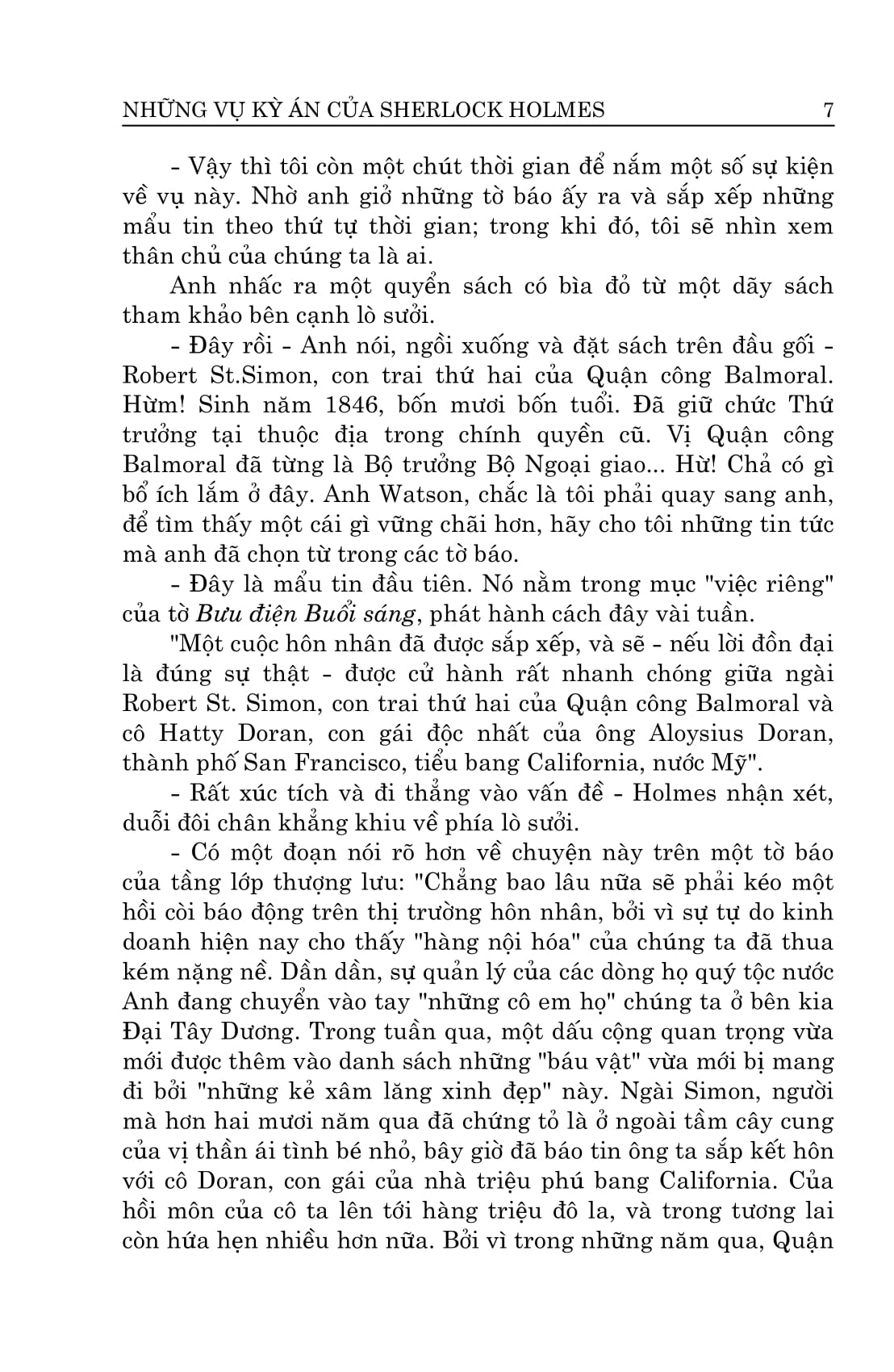 Sách: Những Vụ Kỳ Án Của Sherlock Holmes