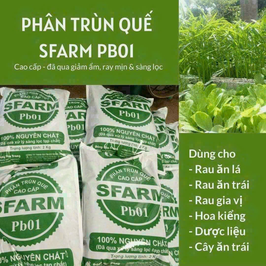 10kg Bag of Sfarm Dang Gia Trang Earthworm Compost Powder - Organic Fertilizer (Contains Cocoons - Earthworm Eggs) Has Been Dehumidified.