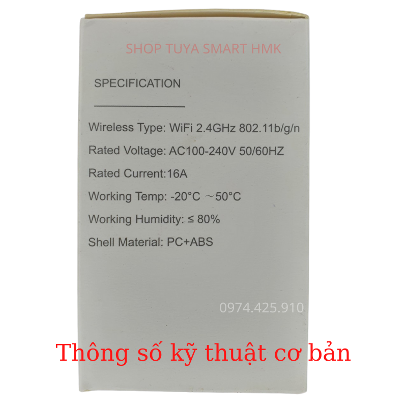 Ổ Cắm Thông Minh Tuya Wifi 16A