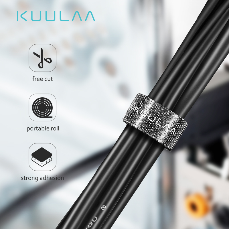 Dụng Cụ Sắp Xếp Cáp KUULAA Cuộn Dây Cáp USB Cho Điện Thoại Giá Đỡ Tai Nghe Bảo Vệ Dây Chuột Quản Lý Dây Cáp Điện HDMI Aux