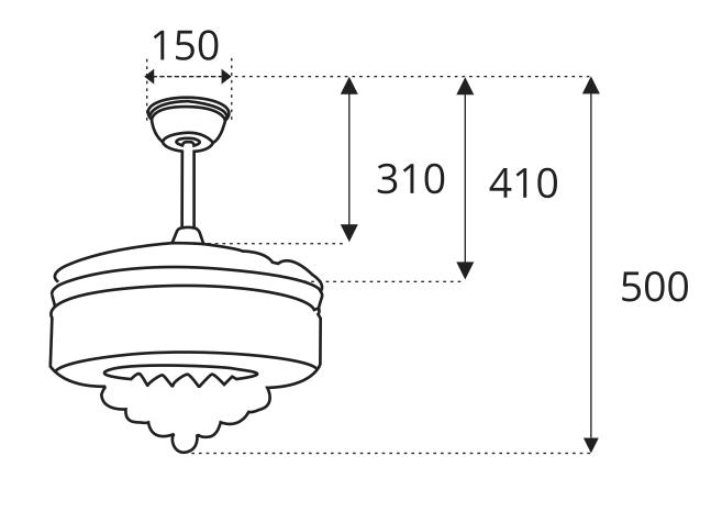QUẠT TRẦN CÁNH XẾP ĐÈN LED SINWA XD108 (Hàng chính hãng)