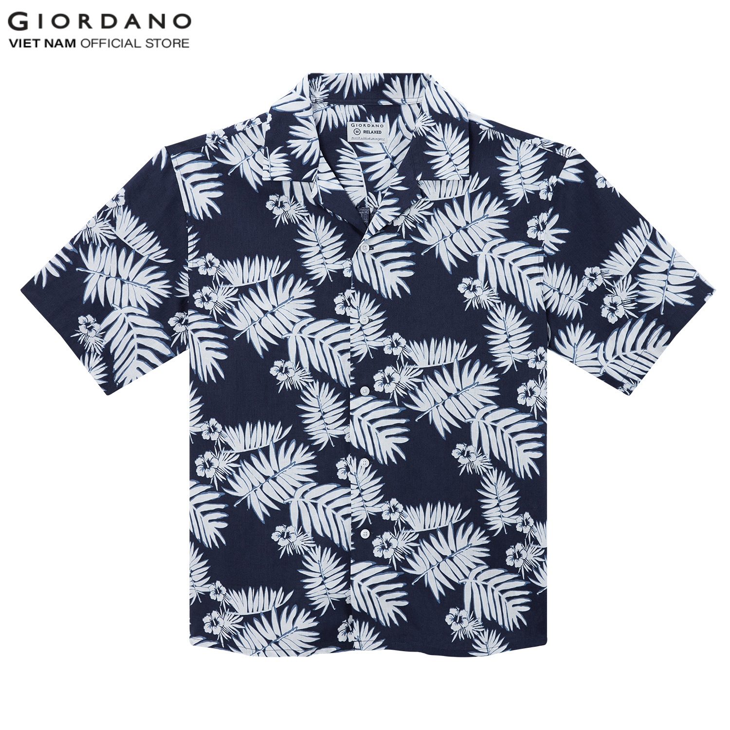 Áo sơ mi ngắn tay nam linen shirt giordano 01043206