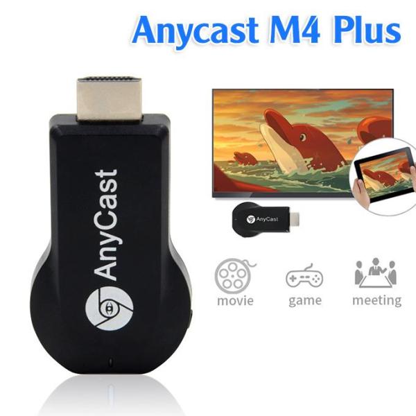 [HCM]3h computer [SIÊU HOT] Thiết bị HDMI không dây Anycast M4 plus Kết nối HDMI điện thoại với tivi chơi game mobile trên màn hình tiviThiết bị kết nối điện thoại với tivi HDMI Anycast M4 Plus (đen)