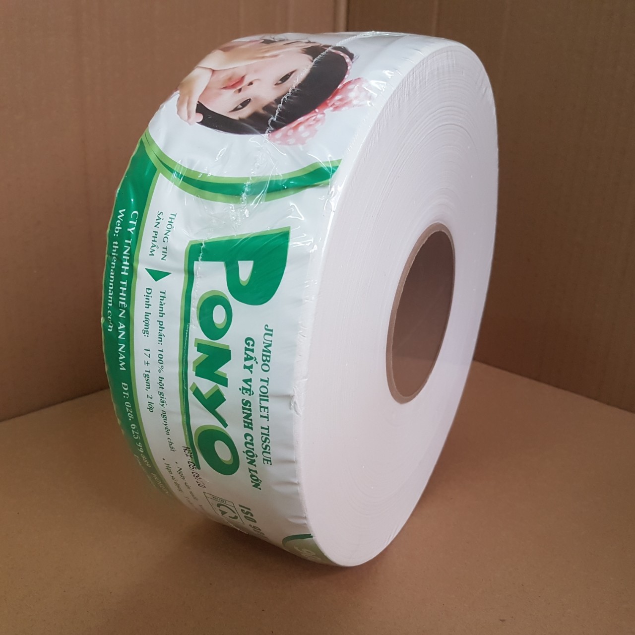 Combo (6 cuộn) giấy vệ sinh cuộn lớn 900g Jumbo Ponyo
