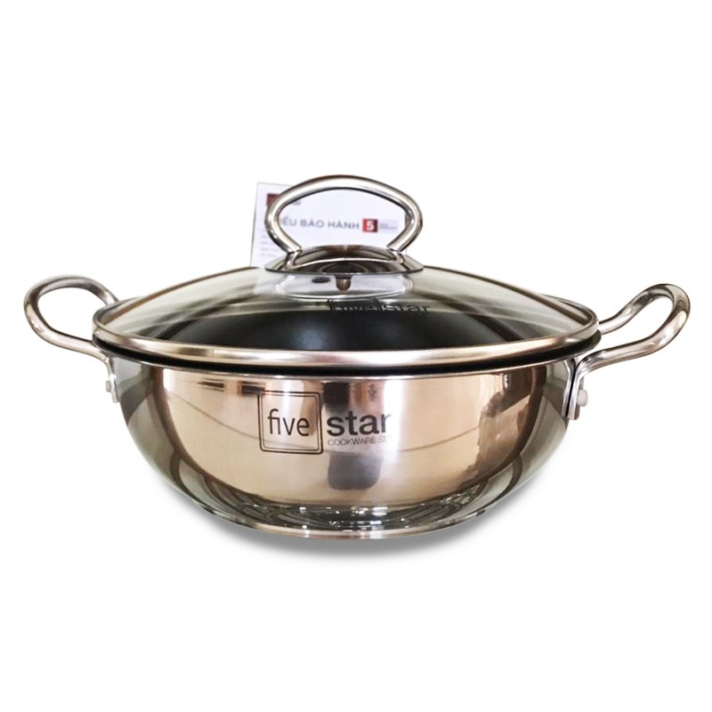 Nồi Kho Thịt Cá 20cm 3 Đáy từ Chống Dính Fivestar dụng cụ nấu ăn xoong nồi