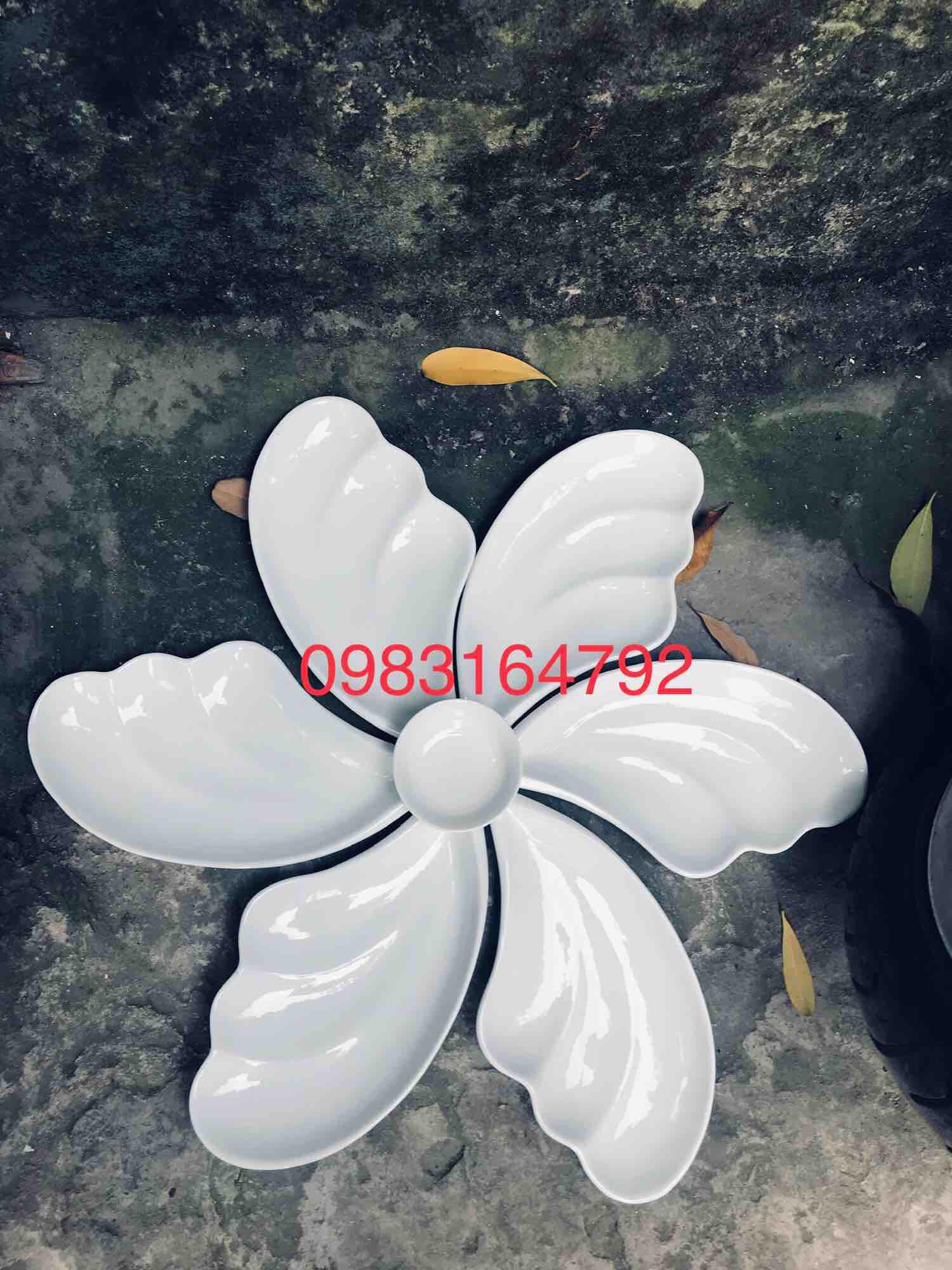 Bộ đĩa cánh tiên 6 cánh gốm sứ Bát Tràng