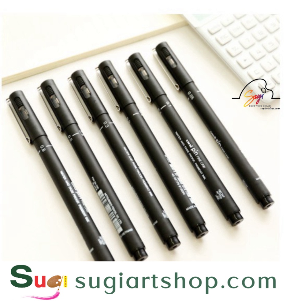 Bút line đi nét Uni pin, màu Black UNI MITSUBISHI