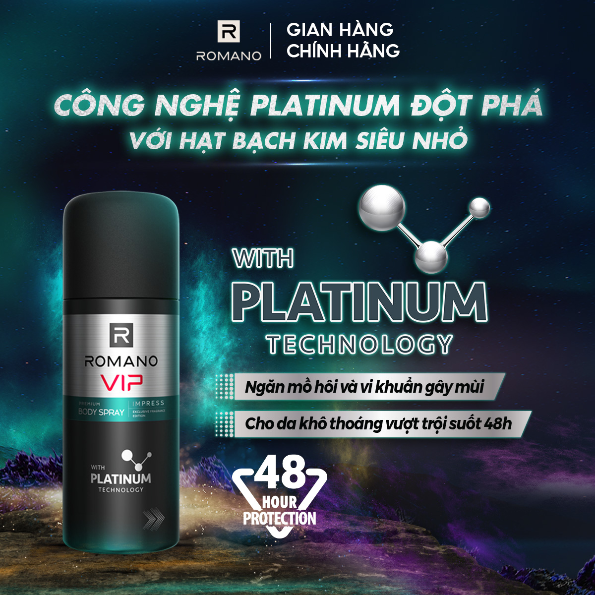 Xịt khử mùi Romano VIP IMPRESS 150ML