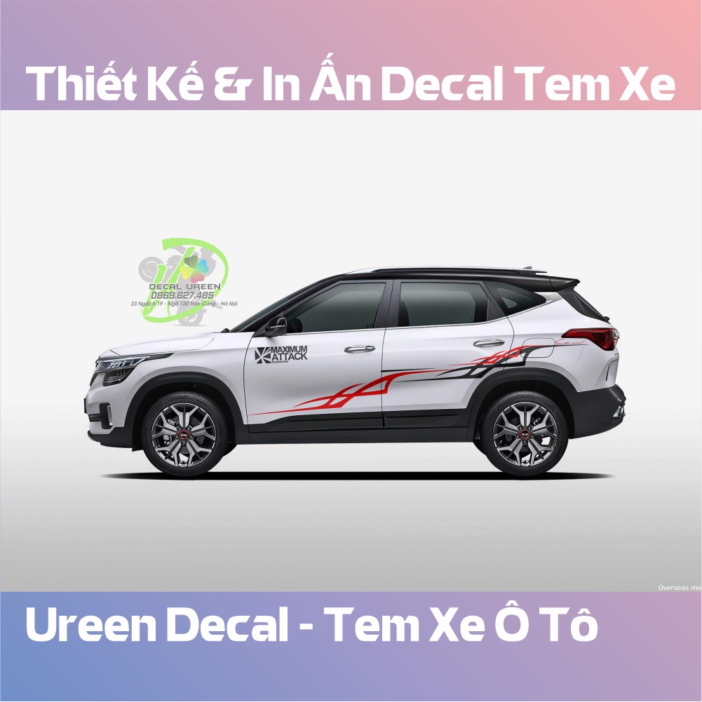 Decal Tem Xe SELTOS Mẫu 004