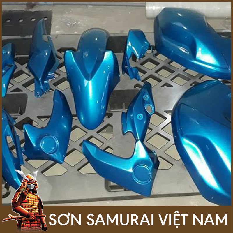 Sơn samurai xanh ánh kim  - Chai sơn màu xanh 2511 sơn xịt samurai