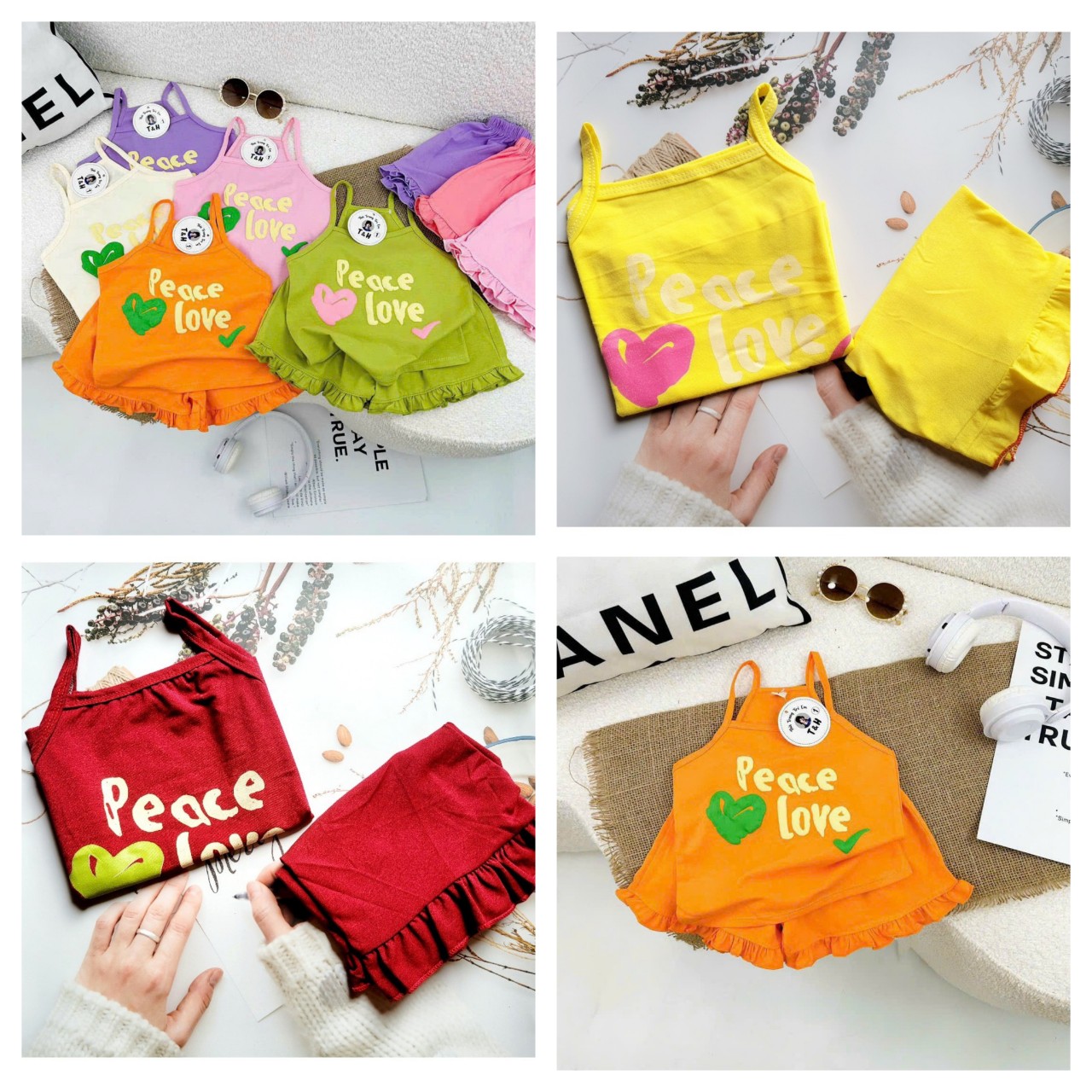 [ MẨU MỚI ]COMBO 3 BỘ 2 DÂY BÉ GÁI CỰC CUTE CHẤT SIÊU CO DÃN 6-18kg