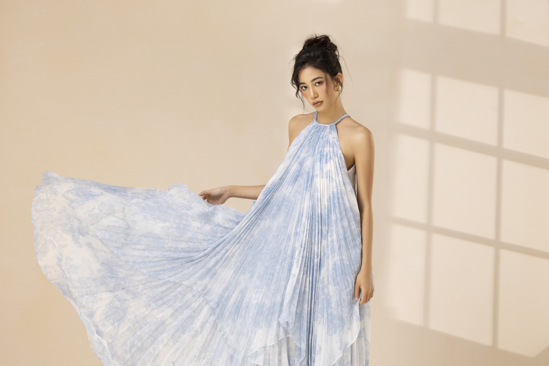 Des Fleurs - Váy xoè dập ly dài Ciel Pleated