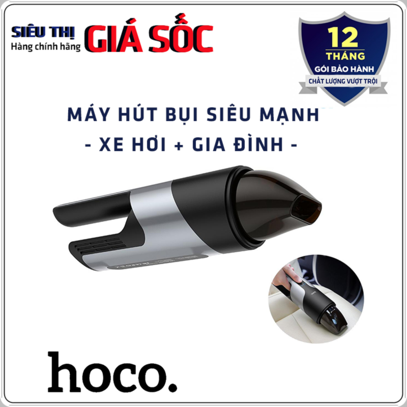Máy hút bụi cầm tay xe hơi Hoco PH16 chính hãng, nhỏ gọn, lực hút mạnh sạch mọi ngóc ngách