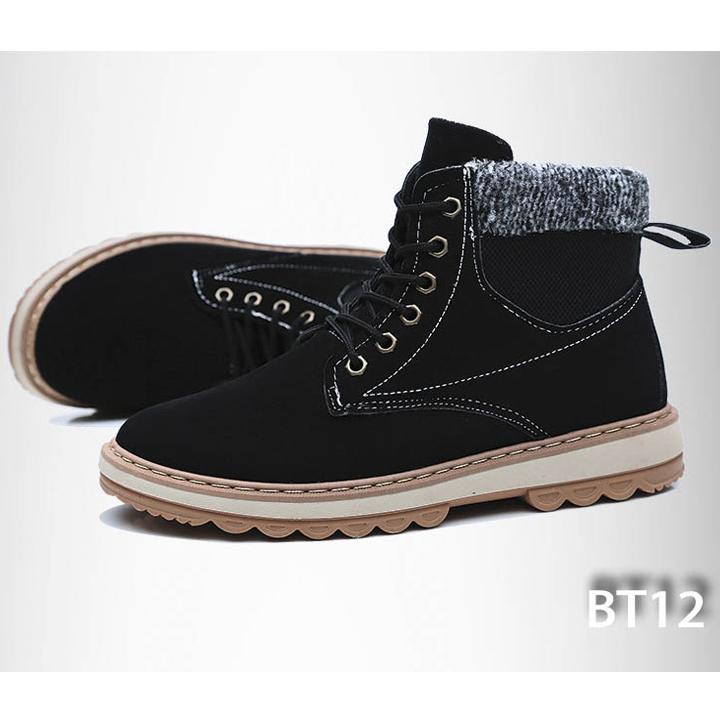 Giày Nam Cổ Cao BT12 - Màu Đen