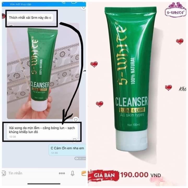 [HCM]Sữa Rửa Mặt Tinh Chất Nha Đam Swhite