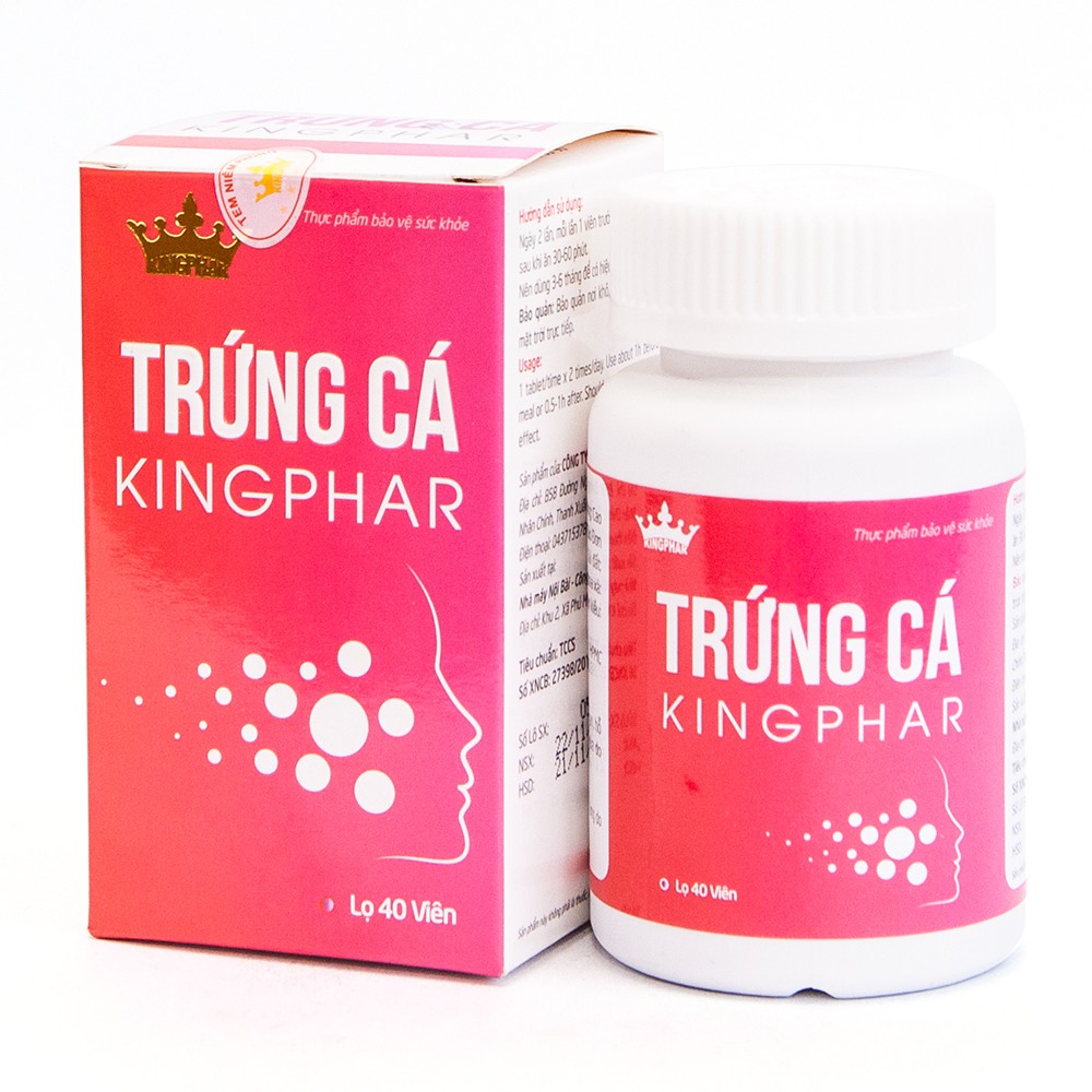 Trứng Cá Kingphar - Hỗ trợ thanh nhiệt, hỗ trợ giảm mụn nhọt, mẩn ngứa, mề đay