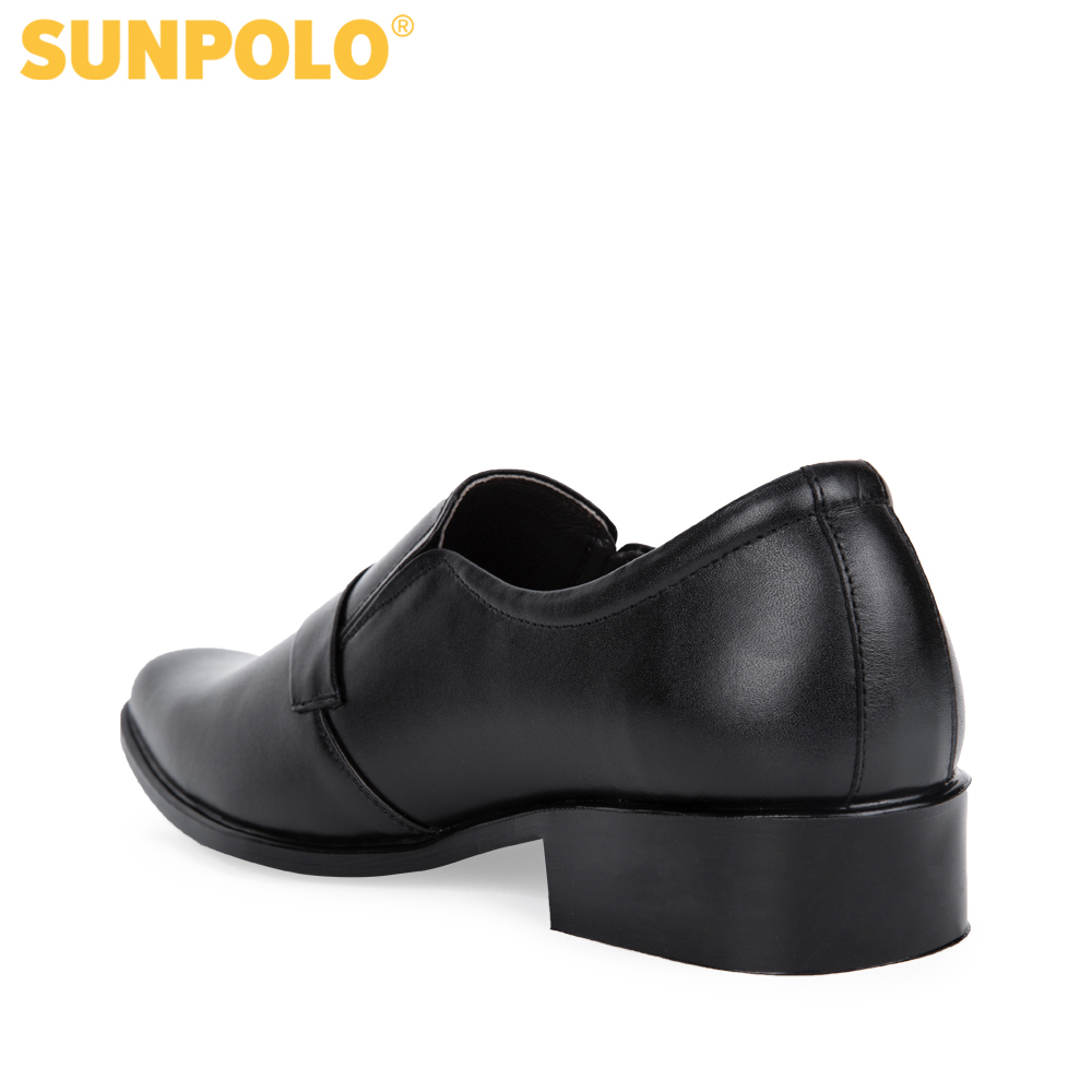Giày Nam Da Bò Công Sở SUNPOLO SPH120 (Đen)