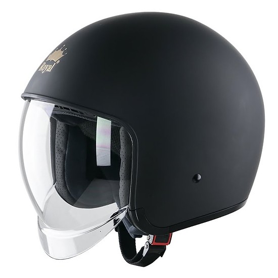 Mũ bảo hiểm 3/4 kính âm Roya M139 đen nhám cao cấp