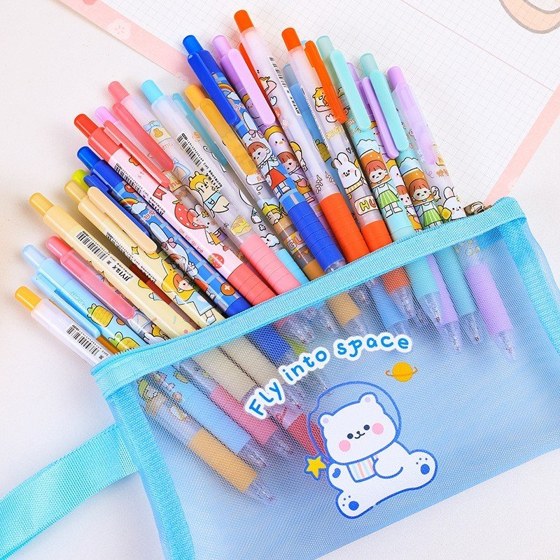 Túi Bút Lưới Nhiều Màu Lựa Chọn
