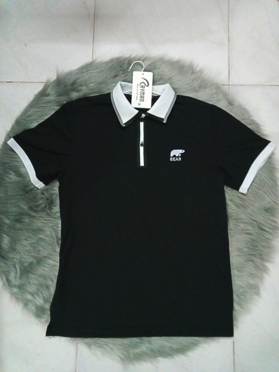 Áo thun Nam cổ bẻ Pack Horse Logo Thêu