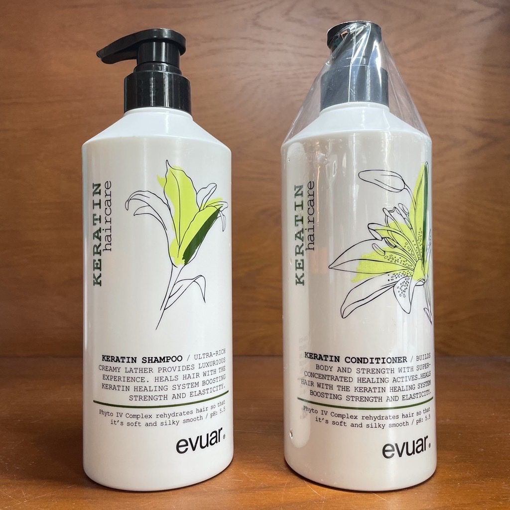 Dầu gội cao cấp cực mềm mượt tóc Keratin Evuar 758ml
