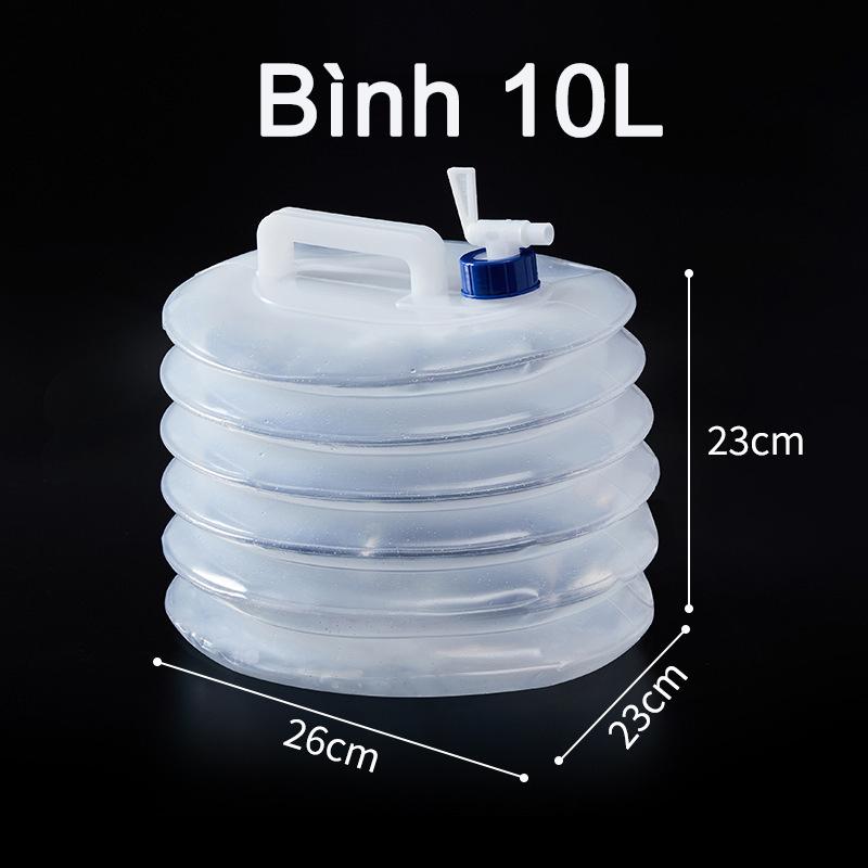 Bình nước gấp gọn, thùng đựng nước gấp gọn đi du lịch dã ngoại siêu nhẹ