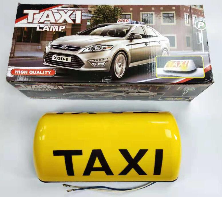 Mào taxi vàng - có đèn - đế nam châm cỡ 28cm