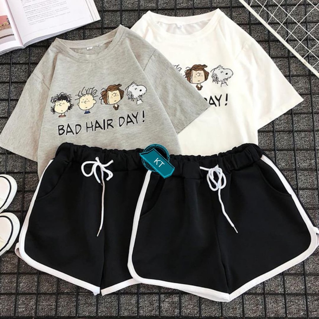 Sét áo phông bad hair day+ quần đùi kth0720