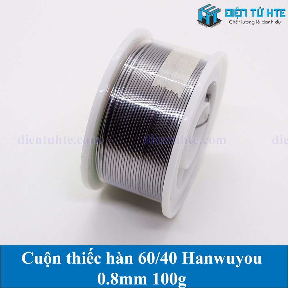Cuộn thiếc hàn 60/40 Hanwuyou 0.8mm 100g