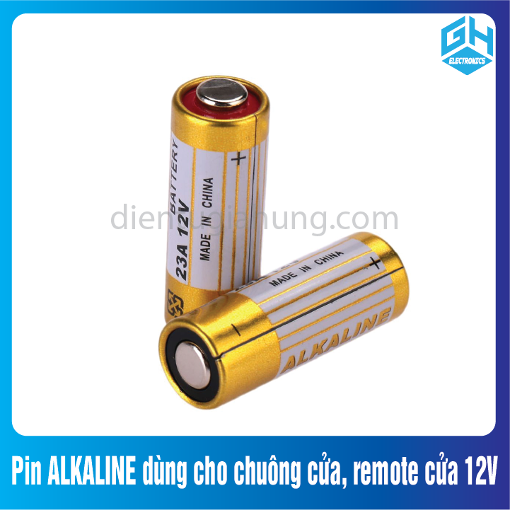 {1 viên}Pin ALKALINE dùng cho chuông cửa, remote cửa 12V