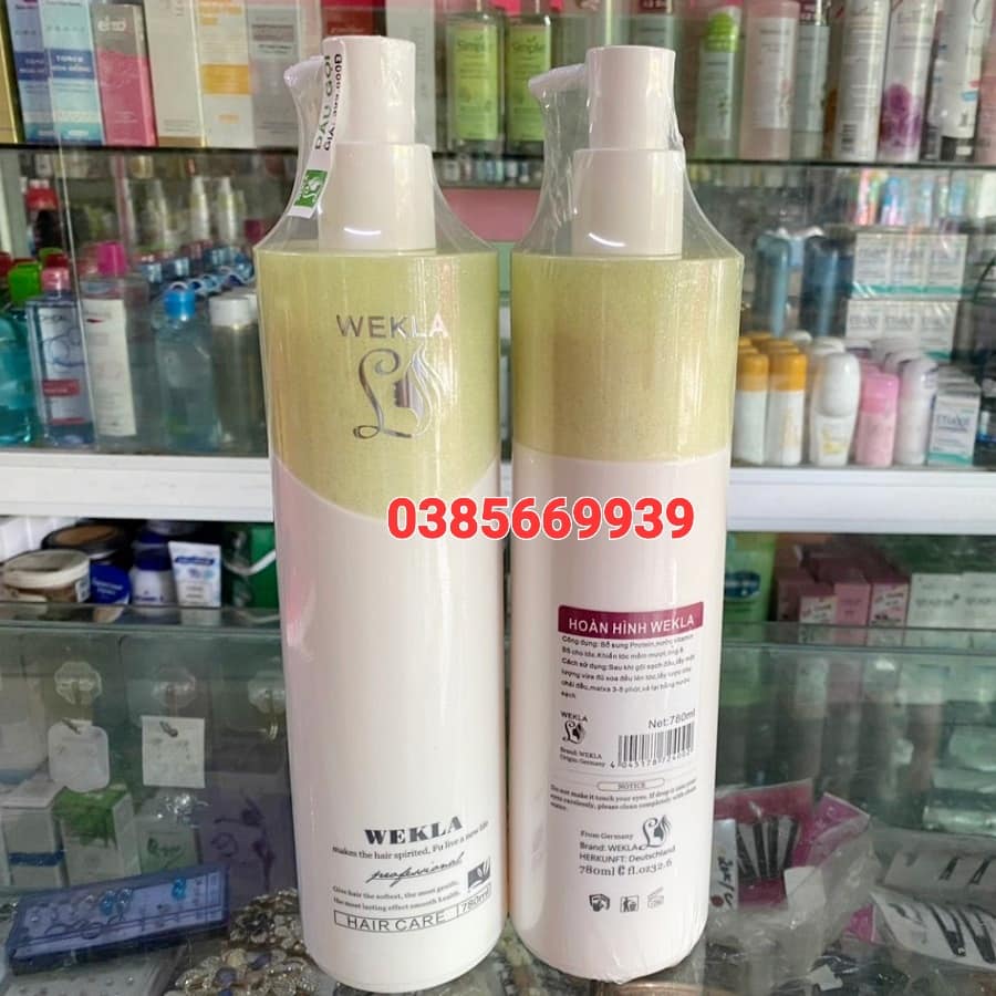 DẦU GỘI HẤP  Ủ  WEKLA PHỤC HỒI TÓC HƯ TỔN SIÊU MƯỢT 780ML Cặp và Hấp ủ 500ml