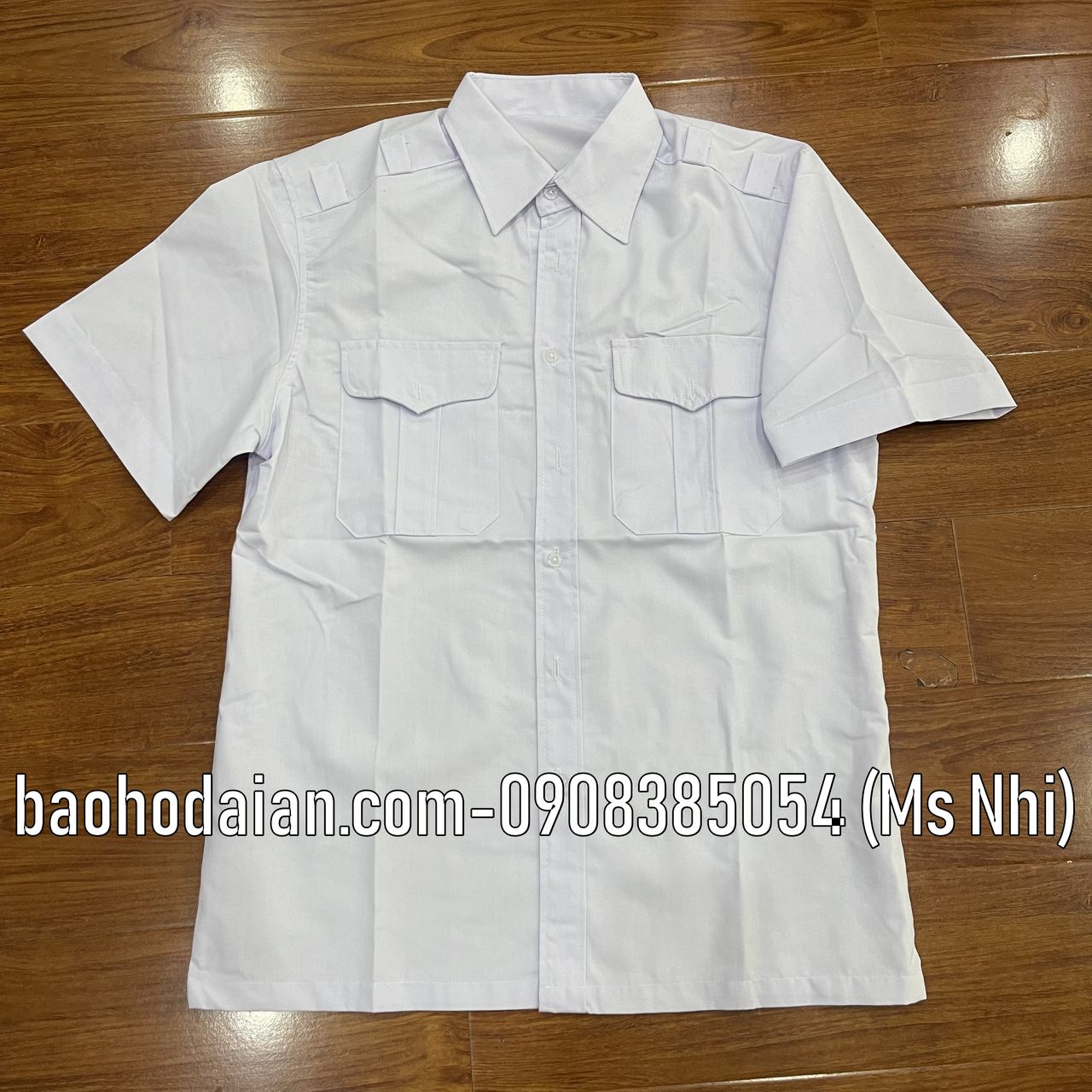 Áo bảo vệ lẻ màu trắng vải si dày dặn