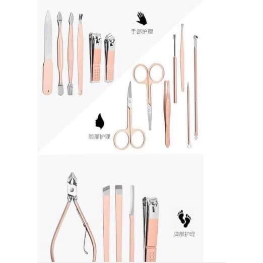 Bộ dụng cụ bấm móng hồng 18 món