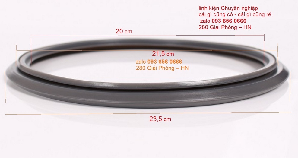 Gioăng cao su nồi cơm điện 1,8L 24cm, 23,5cm