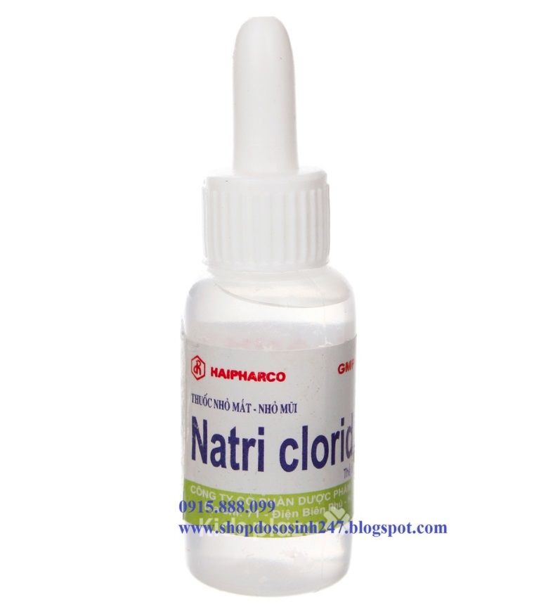 Muối nhỏ mắt mũi cho bé