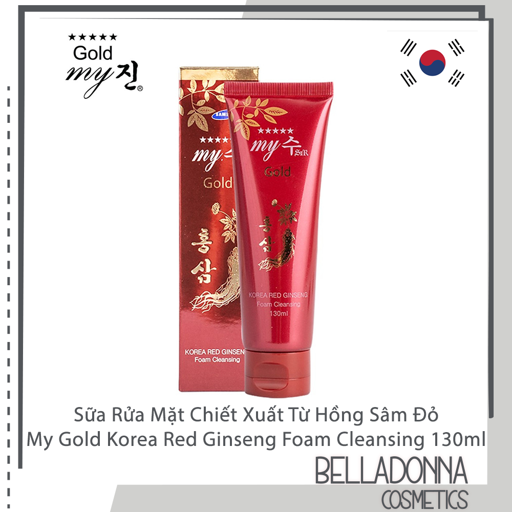 Sữa rửa mặt hồng sâm đỏ My Gold Korea Red Ginseng Foam Cleanser 130ml