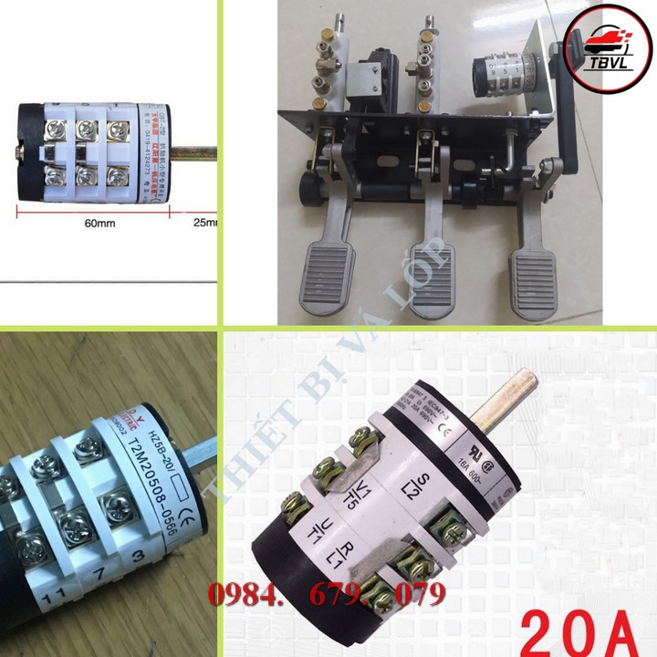 Công tắc đảo chiều 20A máy ra vào lốp hàng chuẩn