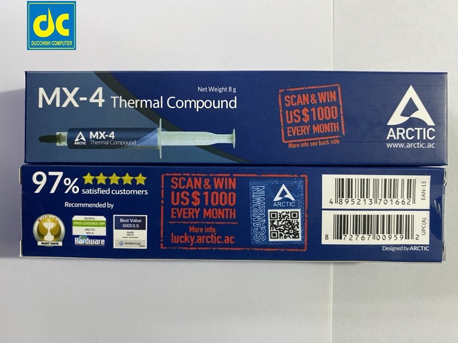 Keo tản nhiệt Arctic MX4 8gram new box 2020