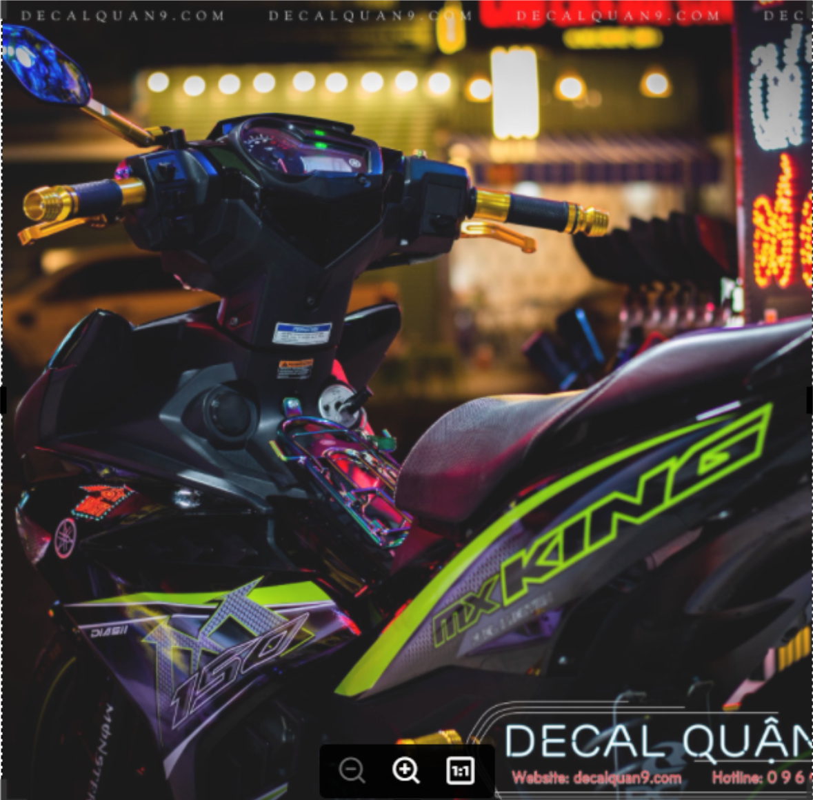 Tem rời Exciter 150 Mxking dán xe đen