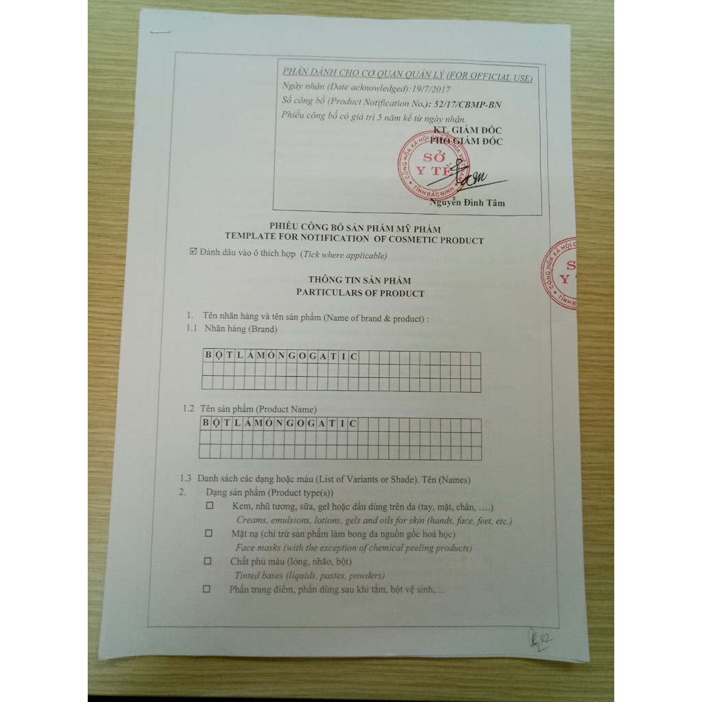 BỘT LÁ NHUỘM TÓC MÀU NÂU ĐEN - OGATIC
