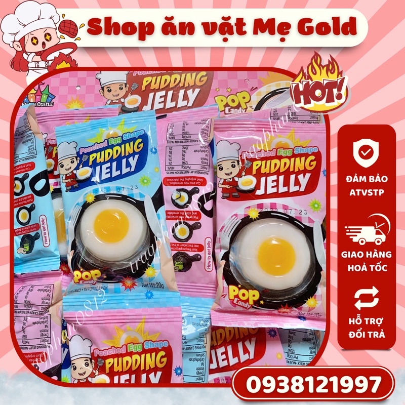Pudding thạch nổ hình chảo chiên trứng ốp la (gói 26g)
