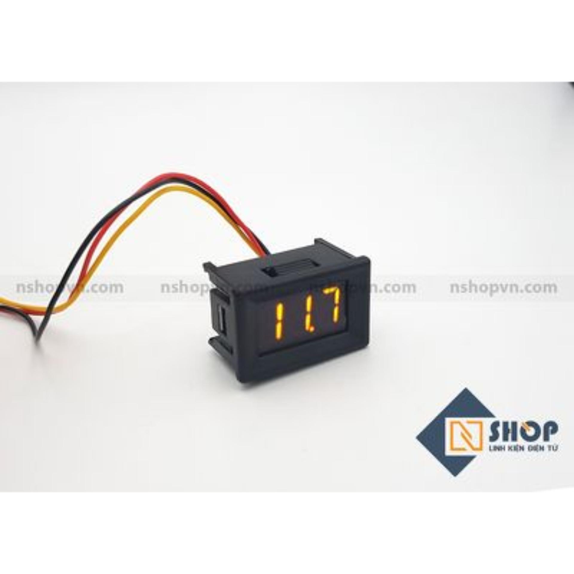 Đồng hồ đo điện áp 3 dây 100VDC Vàng